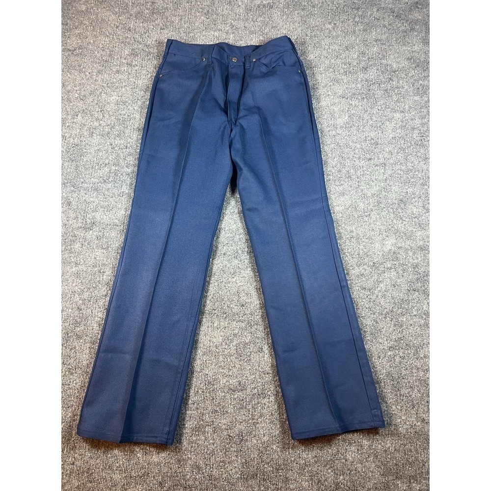 Vintage Wrangler Western‎ Permanent Press Pants Juniors 15/16 Blue Made USA